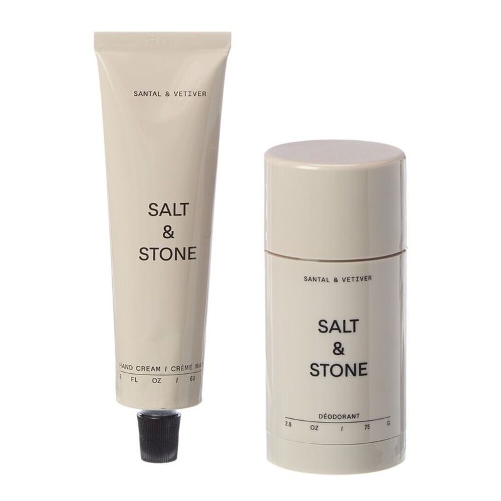 Salt & Stone 2.6; 2Oz 2Pc Santal & Vetiver Deodorant & Hand Cream Set